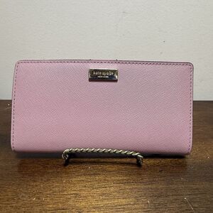 KATE SPADE NEW YORK SAFFIANO WALLET NEWBURY LANE Pink Lux Preppy Minimalist